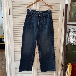Old Navy womens baggy wide leg Jeans extra high rise